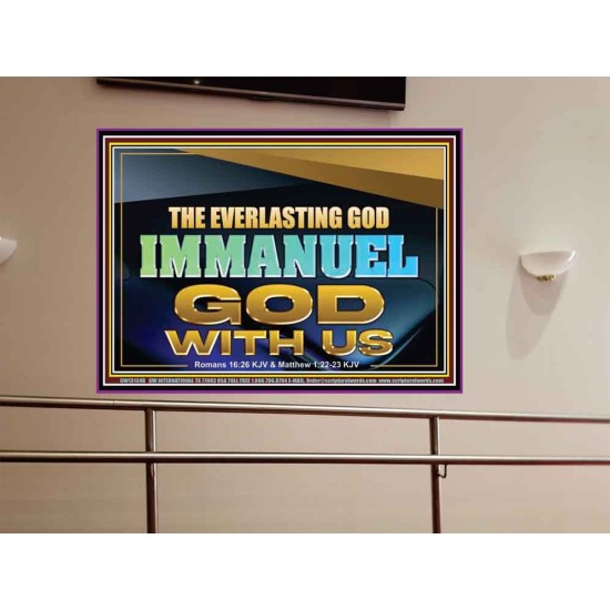 THE EVERLASTING GOD IMMANUEL..GOD WITH US  Scripture Art Portrait  GWOVERCOMER13134B  