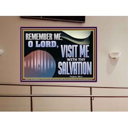 VISIT ME O LORD WITH THY SALVATION  Glass Portrait Scripture Art  GWOVERCOMER13136  "62x44"