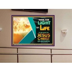 THE LIGHT OF LIFE OUR LORD JESUS CHRIST  Righteous Living Christian Portrait  GWOVERCOMER9552  "62x44"