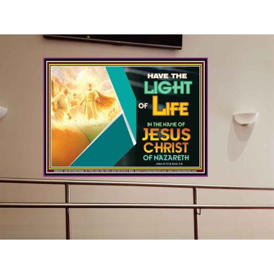 THE LIGHT OF LIFE OUR LORD JESUS CHRIST  Righteous Living Christian Portrait  GWOVERCOMER9552  