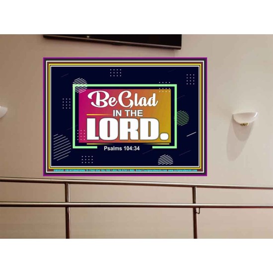 BE GLAD IN THE LORD  Sanctuary Wall Portrait  GWOVERCOMER9581  