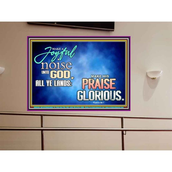 MAKE A JOYFUL NOISE UNTO TO OUR GOD JEHOVAH  Wall Art Portrait  GWOVERCOMER9598  