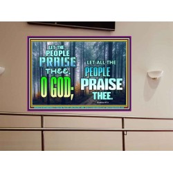 LET THE PEOPLE PRAISE THEE O GOD  Kitchen Wall Décor  GWOVERCOMER9603  "62x44"