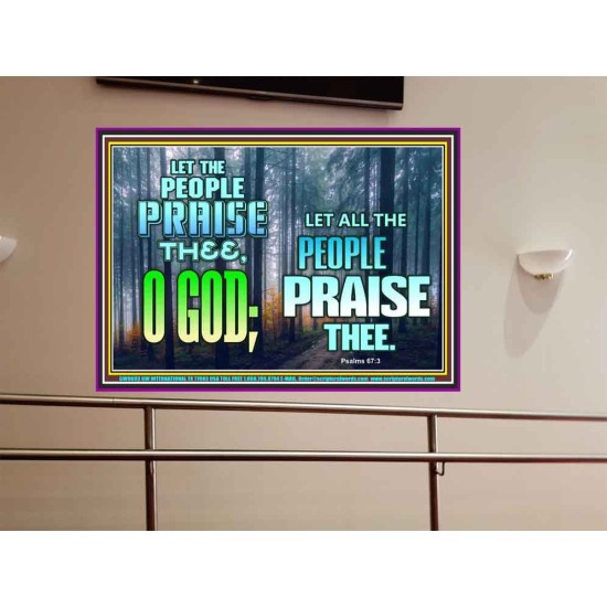 LET THE PEOPLE PRAISE THEE O GOD  Kitchen Wall Décor  GWOVERCOMER9603  