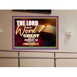 THE LORD GAVE THE WORD  Bathroom Wall Art  GWOVERCOMER9604  "62x44"