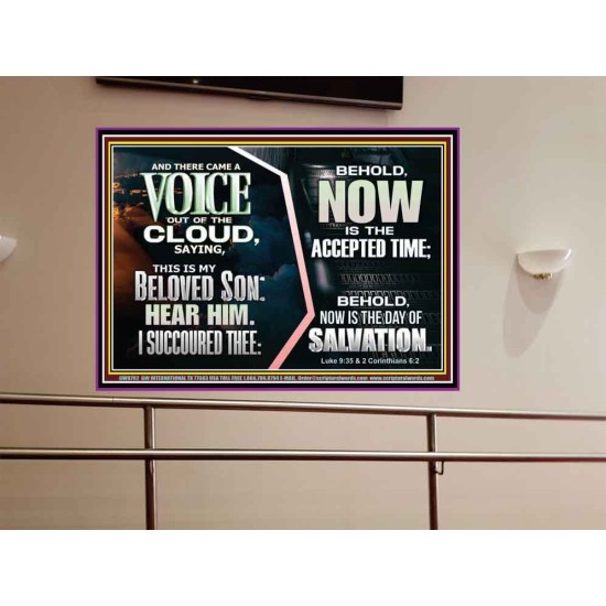 A VOICE OF OUT OF THE CLOUD  Business Motivation Décor Picture  GWOVERCOMER9792  