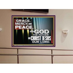 GRACE MERCY AND PEACE UNTO YOU  Bible Verse Portrait  GWOVERCOMER9799  "62x44"