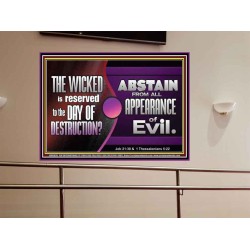 THE WICKED RESERVED FOR DAY OF DESTRUCTION  Portrait Scripture Décor  GWOVERCOMER9899  "62x44"