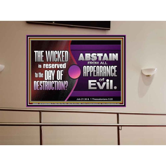 THE WICKED RESERVED FOR DAY OF DESTRUCTION  Portrait Scripture Décor  GWOVERCOMER9899  