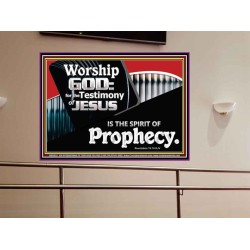 JESUS CHRIST THE SPIRIT OF PROPHESY  Encouraging Bible Verses Portrait  GWOVERCOMER9952  "62x44"