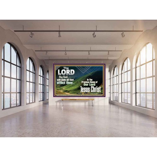 THE LORD WILL UNDO ALL THY AFFLICTIONS  Custom Wall Scriptural Art  GWOVERCOMER10301  