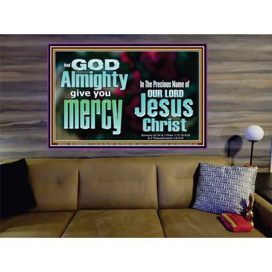 GOD ALMIGHTY GIVES YOU MERCY  Bible Verse for Home Portrait  GWOVERCOMER10332  