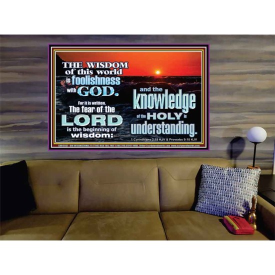 THE FEAR OF THE LORD BEGINNING OF WISDOM  Inspirational Bible Verses Portrait  GWOVERCOMER10337  