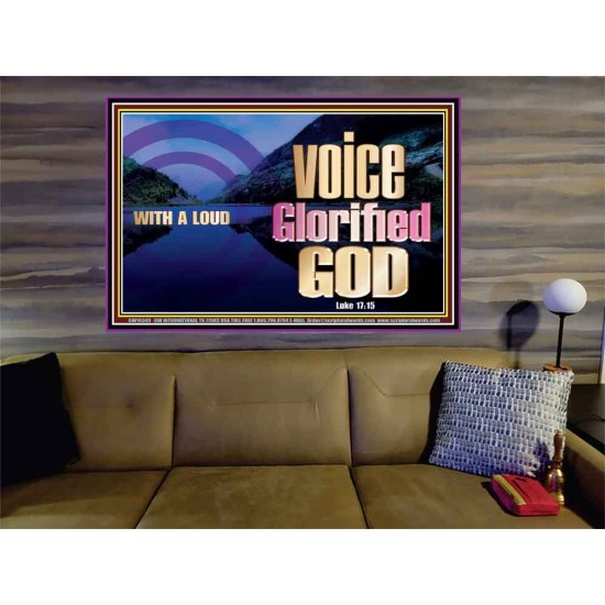 WITH A LOUD VOICE GLORIFIED GOD  Printable Bible Verses to Portrait  GWOVERCOMER10349  