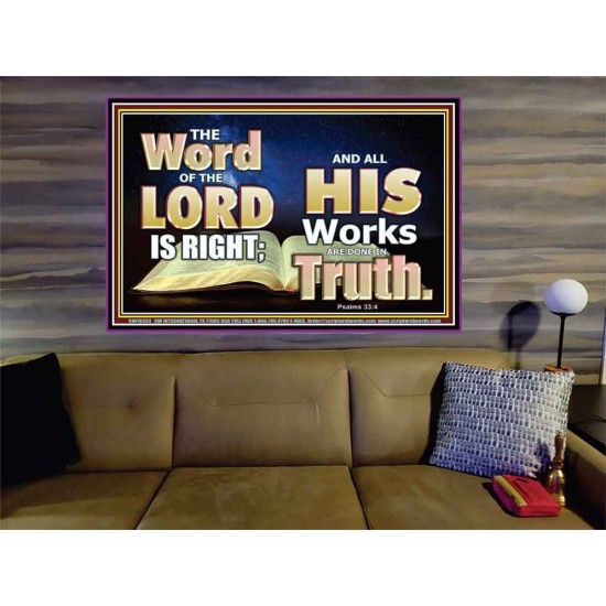 THE WORD OF THE LORD IS ALWAYS RIGHT  Unique Scriptural Picture  GWOVERCOMER10354  