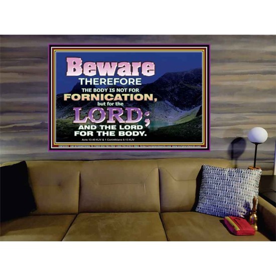 YOUR BODY IS NOT FOR FORNICATION   Ultimate Power Portrait  GWOVERCOMER10392  