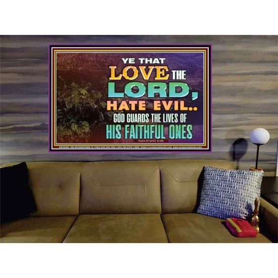 GOD GUARDS THE LIVES OF HIS FAITHFUL ONES  Children Room Wall Portrait  GWOVERCOMER10405  