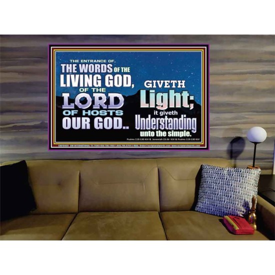 THE WORDS OF LIVING GOD GIVETH LIGHT  Unique Power Bible Portrait  GWOVERCOMER10409  