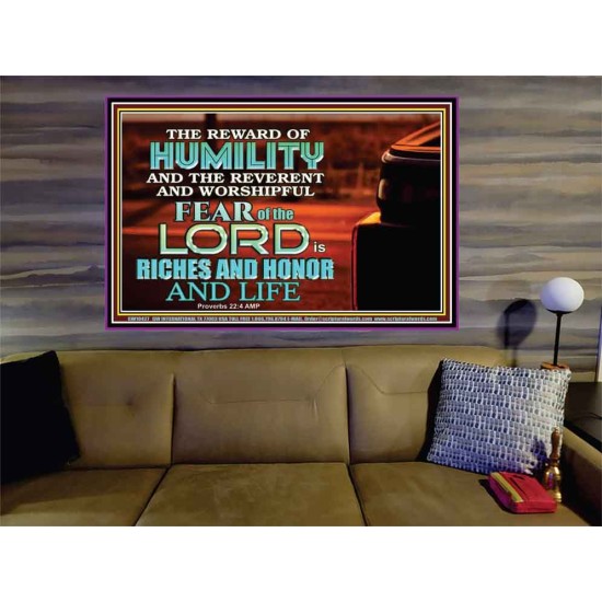 HUMILITY AND RIGHTEOUSNESS IN GOD BRINGS RICHES AND HONOR AND LIFE  Unique Power Bible Portrait  GWOVERCOMER10427  