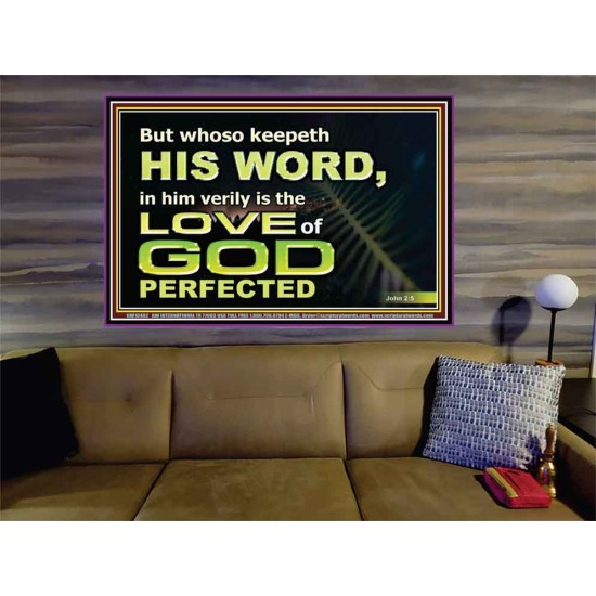 THOSE WHO KEEP THE WORD OF GOD ENJOY HIS GREAT LOVE  Bible Verses Wall Art  GWOVERCOMER10482  