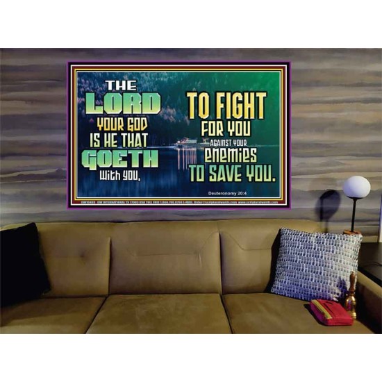 THE LORD IS WITH YOU TO SAVE YOU  Christian Wall Décor  GWOVERCOMER10489  