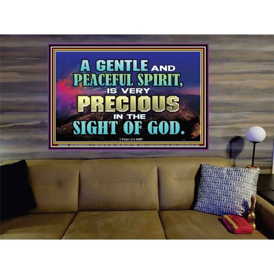 GENTLE AND PEACEFUL SPIRIT VERY PRECIOUS IN GOD SIGHT  Bible Verses to Encourage  Portrait  GWOVERCOMER10496  