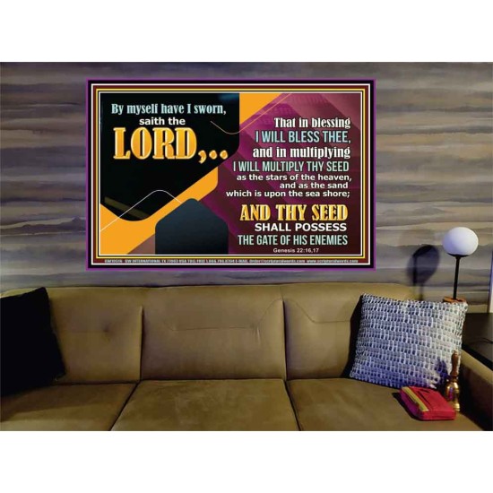 IN BLESSING I WILL BLESS THEE  Religious Wall Art   GWOVERCOMER10516  