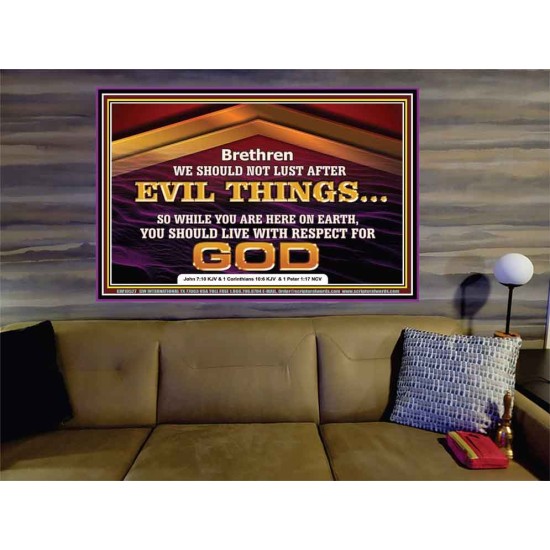 DO NOT LUST AFTER EVIL THINGS  Children Room Wall Portrait  GWOVERCOMER10527  