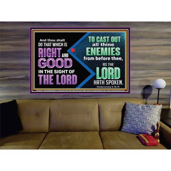 DO THAT WHICH IS RIGHT AND GOOD IN THE SIGHT OF THE LORD  Righteous Living Christian Portrait  GWOVERCOMER10533  