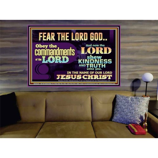 OBEY THE COMMANDMENT OF THE LORD  Contemporary Christian Wall Art Portrait  GWOVERCOMER10539  