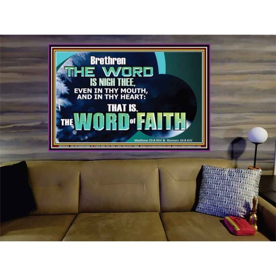 THE WORD IS NIGH THEE  Christian Quotes Portrait  GWOVERCOMER10555  