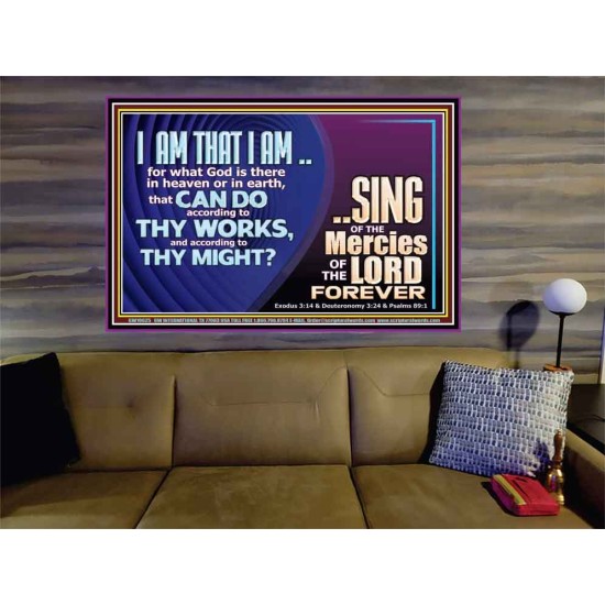 I AM THAT I AM GREAT AND MIGHTY GOD  Bible Verse for Home Portrait  GWOVERCOMER10625  