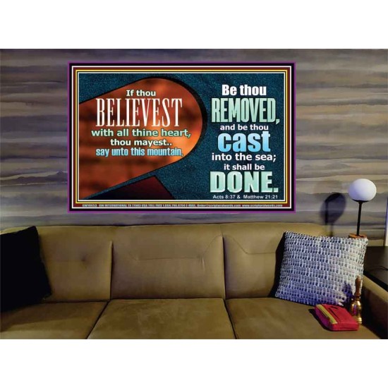 THIS MOUNTAIN BE THOU REMOVED AND BE CAST INTO THE SEA  Ultimate Inspirational Wall Art Portrait  GWOVERCOMER10653  
