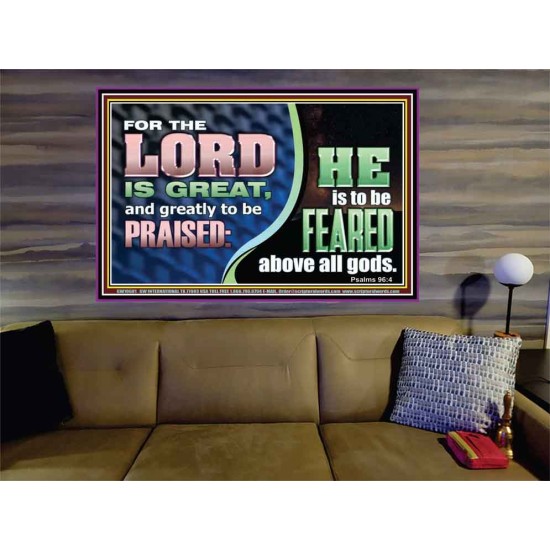THE LORD IS GREAT AND GREATLY TO BE PRAISED  Unique Scriptural Portrait  GWOVERCOMER10681  