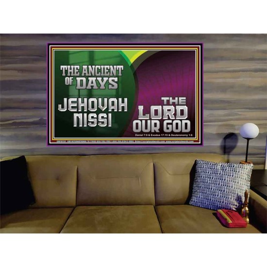 THE ANCIENT OF DAYS JEHOVAHNISSI THE LORD OUR GOD  Scriptural Décor  GWOVERCOMER10731  