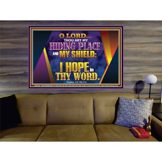 THOU ART MY HIDING PLACE AND SHIELD  Bible Verses Wall Art Portrait  GWOVERCOMER12045  