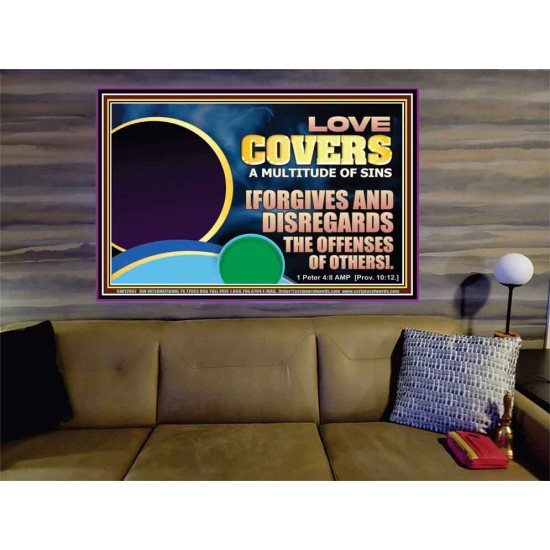 FORGIVES AND DISREGARDS THE OFFENSES OF OTHERS  Religious Wall Art Portrait  GWOVERCOMER12067  