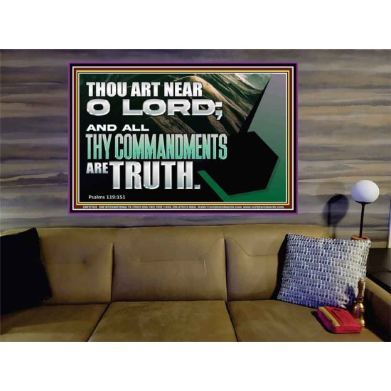 ALL THY COMMANDMENTS ARE TRUTH O LORD  Inspirational Bible Verse Portrait  GWOVERCOMER12164  