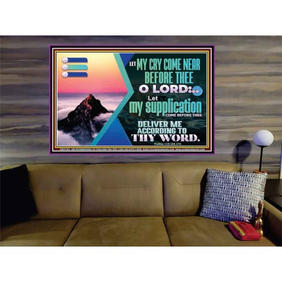 LET MY CRY COME NEAR BEFORE THEE O LORD  Inspirational Bible Verse Portrait  GWOVERCOMER12165  