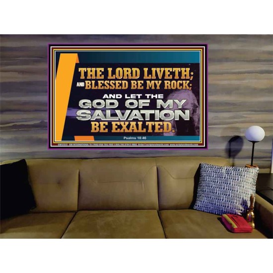 THE LORD LIVETH BLESSED BE MY ROCK  Righteous Living Christian Portrait  GWOVERCOMER12372  