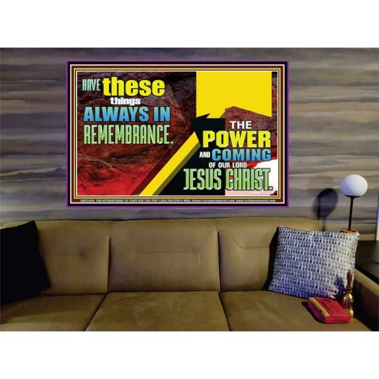 THE POWER AND COMING OF OUR LORD JESUS CHRIST  Righteous Living Christian Portrait  GWOVERCOMER12430  