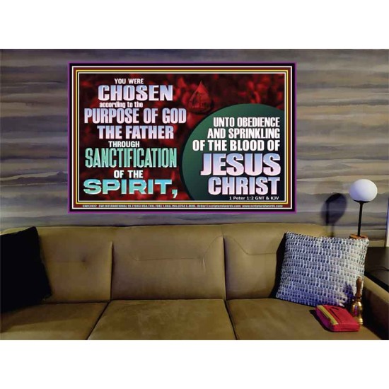 CHOSEN ACCORDING TO THE PURPOSE OF GOD THE FATHER THROUGH SANCTIFICATION OF THE SPIRIT  Church Portrait  GWOVERCOMER12432  
