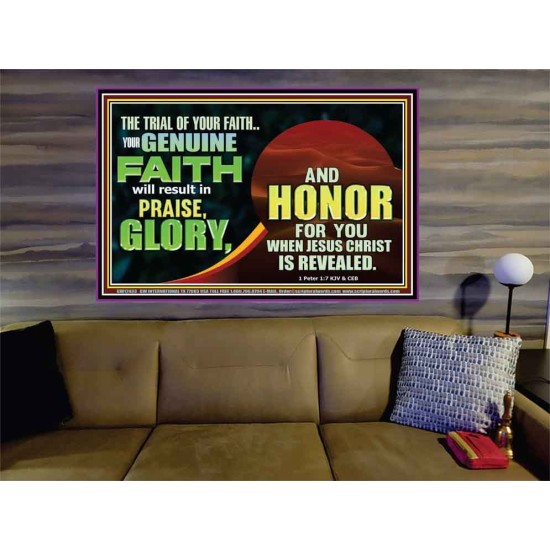 YOUR GENUINE FAITH WILL RESULT IN PRAISE GLORY AND HONOR  Children Room  GWOVERCOMER12433  