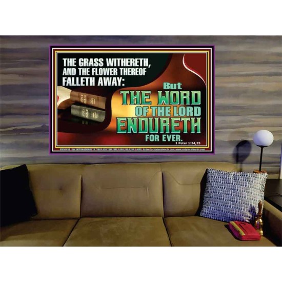 THE WORD OF THE LORD ENDURETH FOR EVER  Sanctuary Wall Portrait  GWOVERCOMER12434  