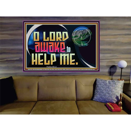 O LORD AWAKE TO HELP ME  Christian Quote Portrait  GWOVERCOMER12718  