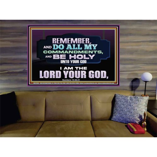 DO ALL MY COMMANDMENTS AND BE HOLY   Bible Verses to Encourage  Portrait  GWOVERCOMER12962  