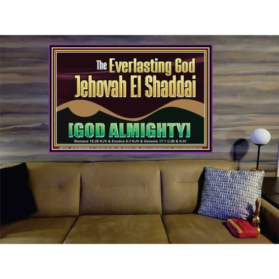 EVERLASTING GOD JEHOVAH EL SHADDAI GOD ALMIGHTY   Scripture Art Portrait  GWOVERCOMER13101B  
