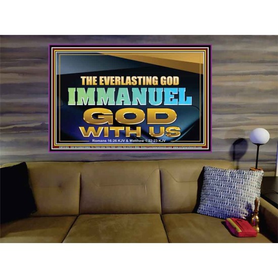 EVERLASTING GOD IMMANUEL..GOD WITH US  Contemporary Christian Wall Art Portrait  GWOVERCOMER13105  