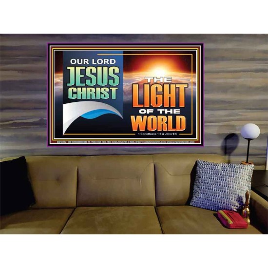 OUR LORD JESUS CHRIST THE LIGHT OF THE WORLD  Christian Wall Décor Portrait  GWOVERCOMER13122B  