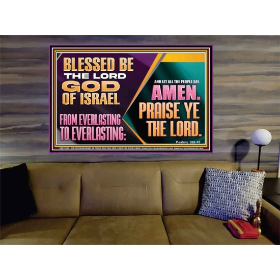 LET ALL THE PEOPLE SAY PRAISE THE LORD HALLELUJAH  Art & Wall Décor Portrait  GWOVERCOMER13128  